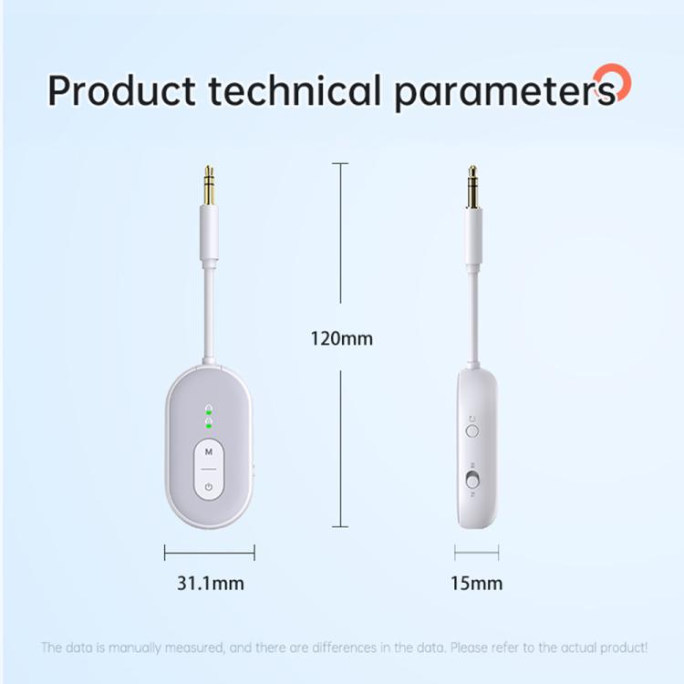 BT-20 2 in 1 Car Wireless Audio Adapter 3.5mm Audio Receiver Transmitter