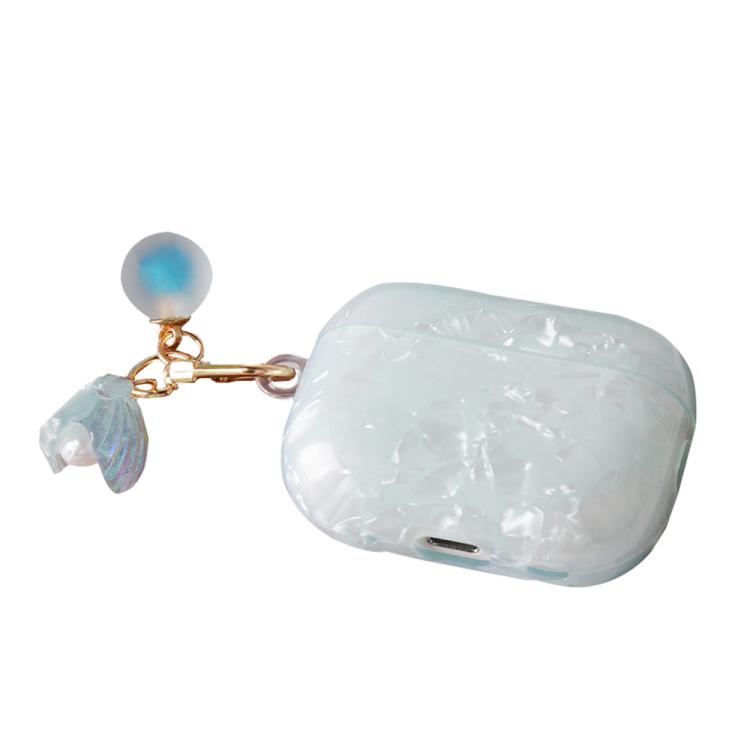 Shell Texture Pearl Hanging Buckle Earphone Case