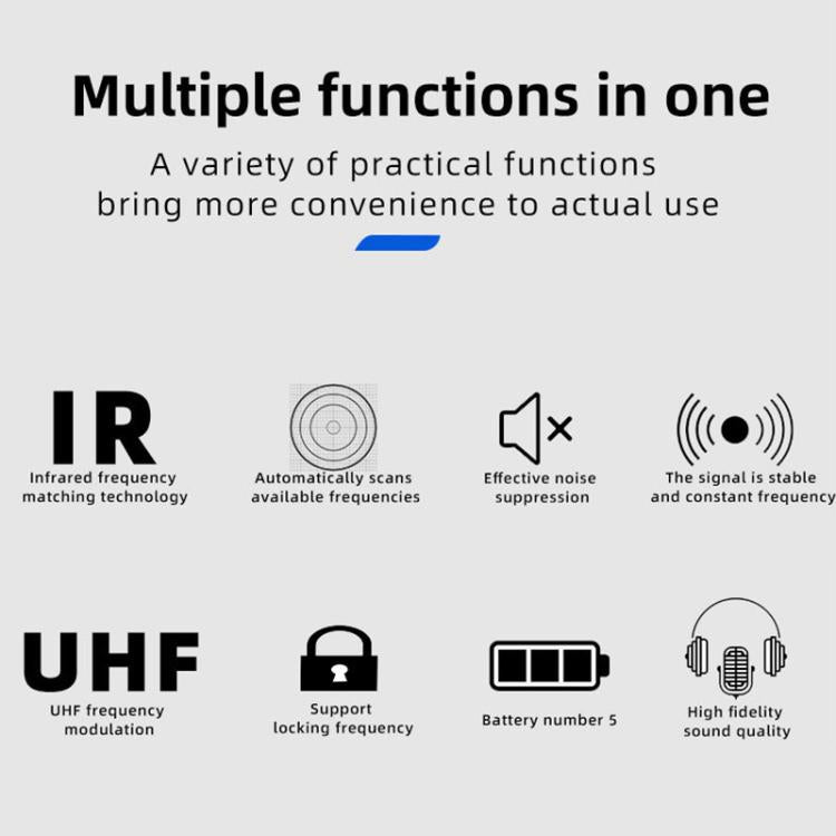 U-620 Professional 1 to 2 Waistpack Wireless Headset Microphone System