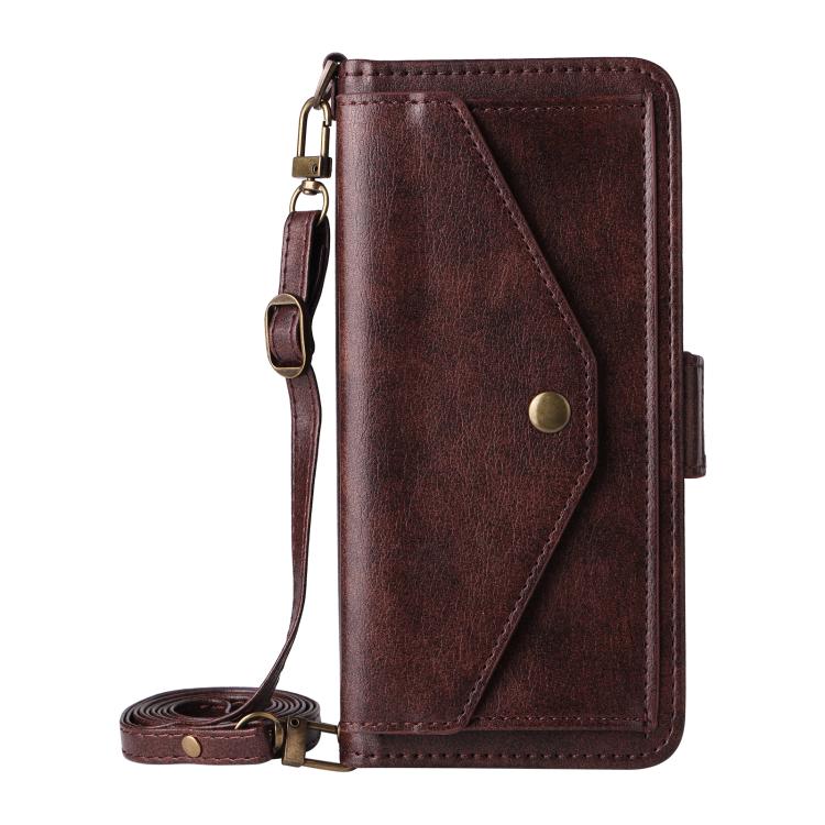 Multi-card Slots Crossbody Cowhide Leather Phone Case