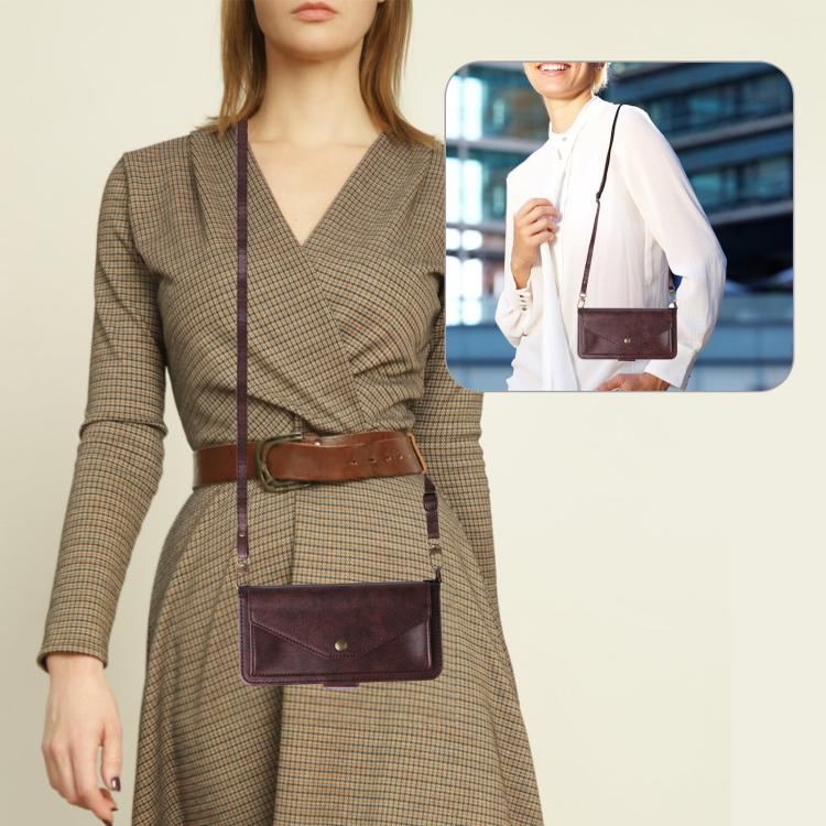 Multi-card Slots Crossbody Cowhide Leather Phone Case