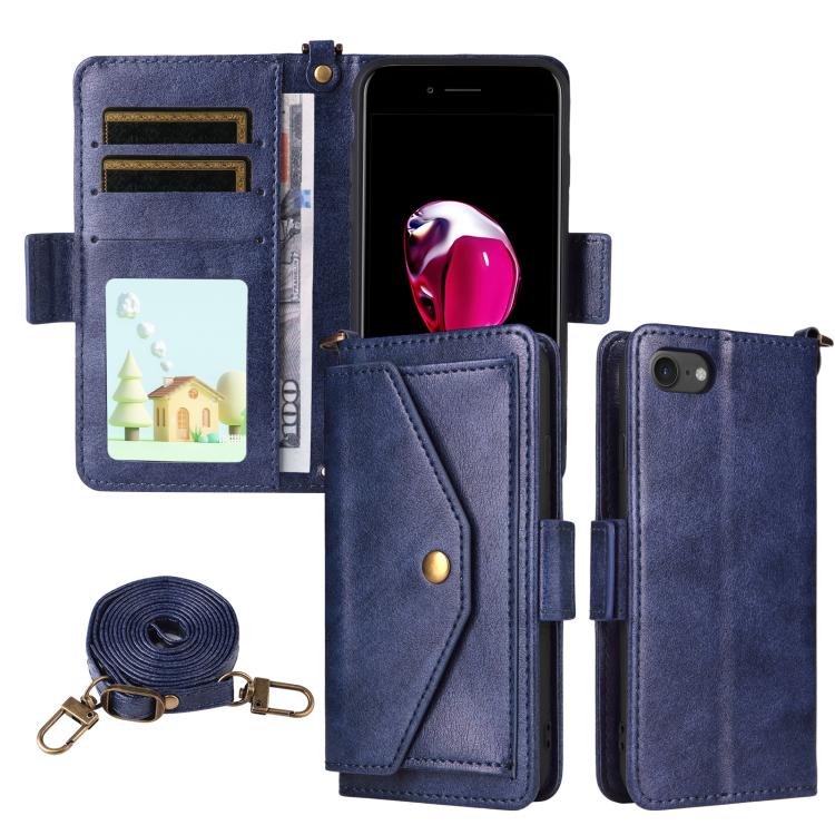 Multi-card Slots Crossbody Cowhide Leather Phone Case