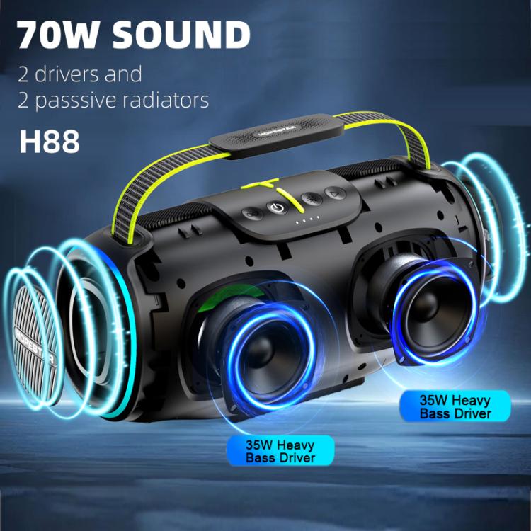 HOPESTAR H88 70W Outdoor Portable Waterproof Bluetooth Speaker, Support TF / AUX / USB / TWS