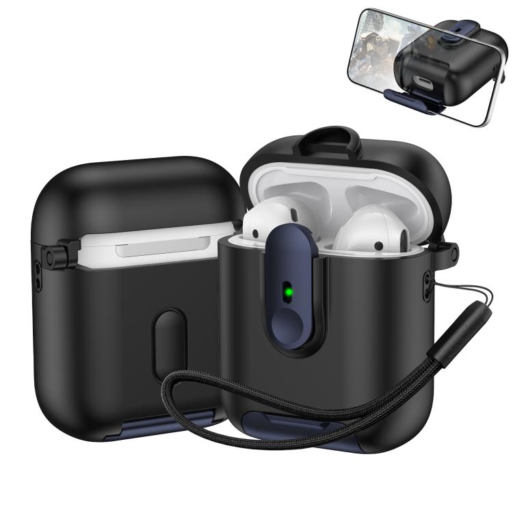 One-piece Holder Wireless Earphones Case with Lanyard