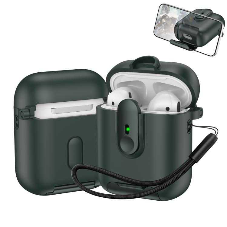 One-piece Holder Wireless Earphones Case with Lanyard