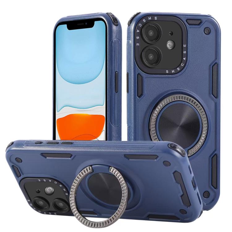 Three-core Mecha 360 Degree Rotation Magnetic Holder Phone Case