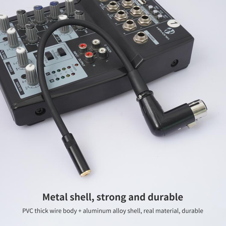 3.5mm Female to XLR Female Elbow Audio Converter Adapter Cable