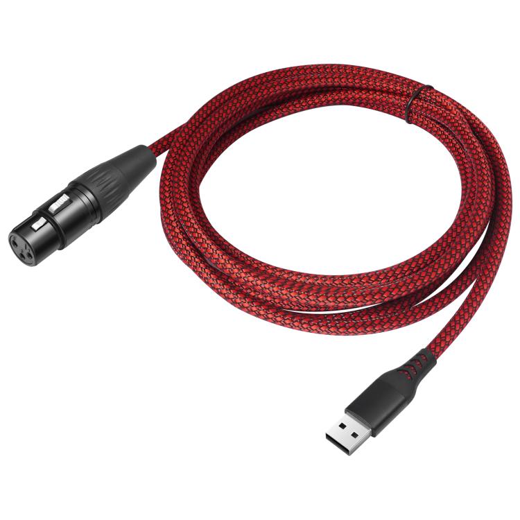 USB-A to XLR Female Audio Recording Cable for Dynamic Microphone