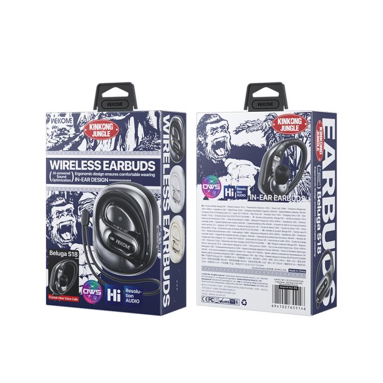 WK Beluga S18 Jungle Series Star Ring In-Ear OWS Clip-on Wireless Earbuds