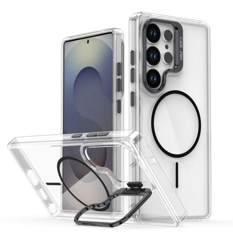 Bright Color Clear MagSafe Lens Frame Holder Phone Case, For Samsung Galaxy S25 Edge 5G, For Samsung Galaxy S25 / S24 5G, For Samsung Galaxy S25+ / S24+ 5G, For Samsung Galaxy S25 Ultra 5G, For Samsung Galaxy S24 Ultra 5G                               ...