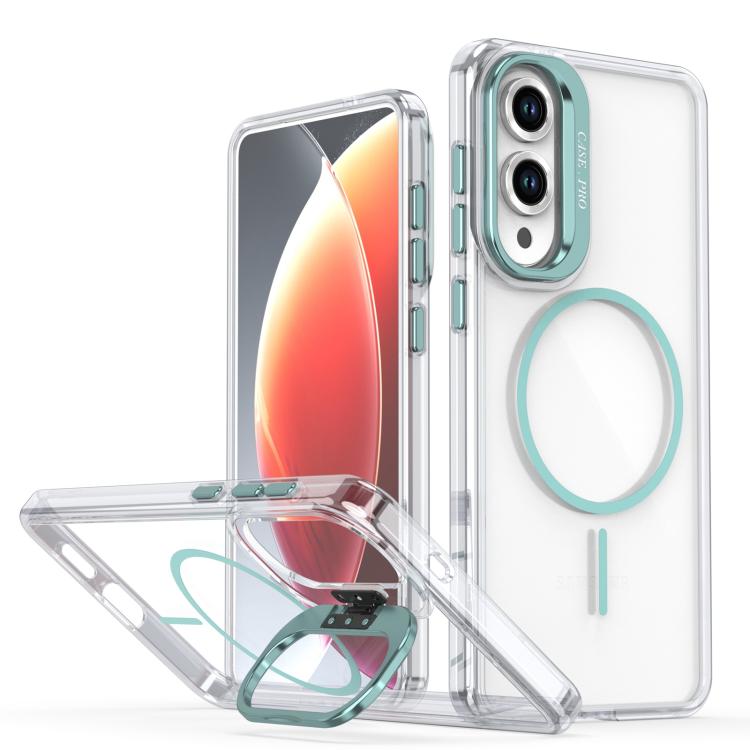 Bright Color Clear MagSafe Lens Frame Holder Phone Case, For Samsung Galaxy S25 Edge 5G, For Samsung Galaxy S25 / S24 5G, For Samsung Galaxy S25+ / S24+ 5G, For Samsung Galaxy S25 Ultra 5G, For Samsung Galaxy S24 Ultra 5G                               ...