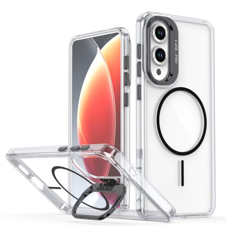 Bright Color Clear MagSafe Lens Frame Holder Phone Case, For Samsung Galaxy S25 Edge 5G, For Samsung Galaxy S25 / S24 5G, For Samsung Galaxy S25+ / S24+ 5G, For Samsung Galaxy S25 Ultra 5G, For Samsung Galaxy S24 Ultra 5G                               ...