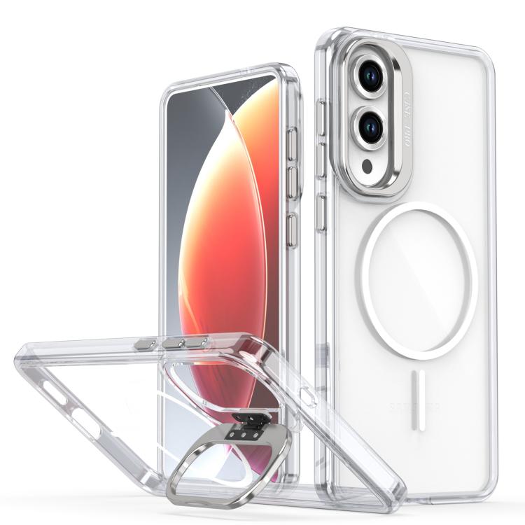 Bright Color Clear MagSafe Lens Frame Holder Phone Case, For Samsung Galaxy S25 Edge 5G, For Samsung Galaxy S25 / S24 5G, For Samsung Galaxy S25+ / S24+ 5G, For Samsung Galaxy S25 Ultra 5G, For Samsung Galaxy S24 Ultra 5G                               ...