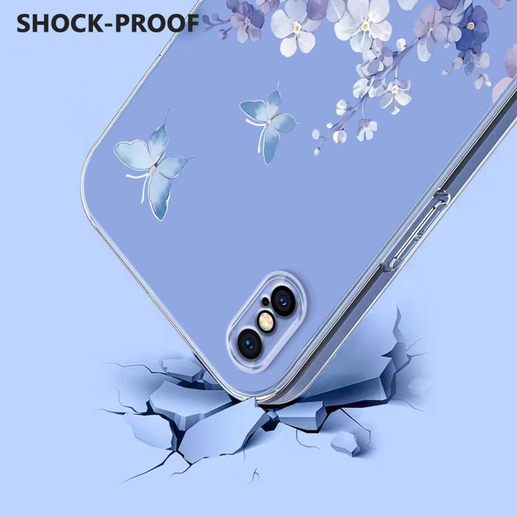 Flower Pattern Painted TPU Phone Case