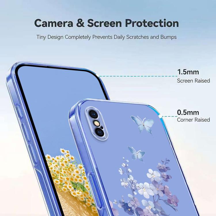 Flower Pattern Painted TPU Phone Case