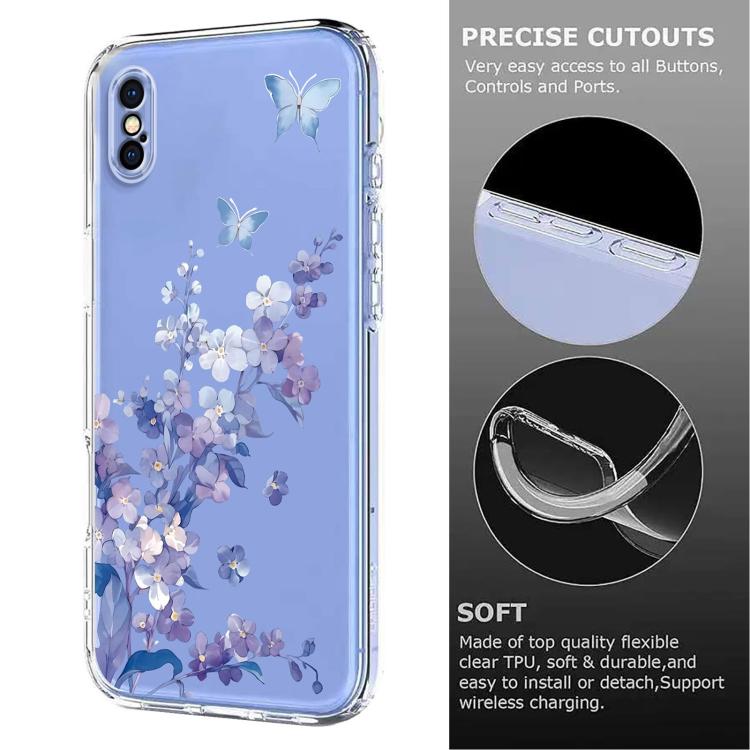 Flower Pattern Painted TPU Phone Case