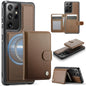 JEEHOOD J09 Buckle Card Bag MagSafe Magnetic Style RFID Leather Phone Case, For Samsung Galaxy S22 5G, For Samsung Galaxy S21 FE 5G, For Samsung Galaxy S21 5G, For Samsung Galaxy S21+ 5G, For Samsung Galaxy S21 Ultra 5G, For Samsung Galaxy S20 FE      ...
