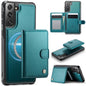 JEEHOOD J09 Buckle Card Bag MagSafe Magnetic Style RFID Leather Phone Case, For Samsung Galaxy S22 5G, For Samsung Galaxy S21 FE 5G, For Samsung Galaxy S21 5G, For Samsung Galaxy S21+ 5G, For Samsung Galaxy S21 Ultra 5G, For Samsung Galaxy S20 FE      ...