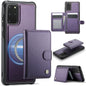 JEEHOOD J09 Buckle Card Bag MagSafe Magnetic Style RFID Leather Phone Case, For Samsung Galaxy S22 5G, For Samsung Galaxy S21 FE 5G, For Samsung Galaxy S21 5G, For Samsung Galaxy S21+ 5G, For Samsung Galaxy S21 Ultra 5G, For Samsung Galaxy S20 FE      ...