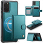 JEEHOOD J09 Buckle Card Bag MagSafe Magnetic Style RFID Leather Phone Case, For Samsung Galaxy S22 5G, For Samsung Galaxy S21 FE 5G, For Samsung Galaxy S21 5G, For Samsung Galaxy S21+ 5G, For Samsung Galaxy S21 Ultra 5G, For Samsung Galaxy S20 FE      ...