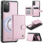JEEHOOD J09 Buckle Card Bag MagSafe Magnetic Style RFID Leather Phone Case, For Samsung Galaxy S22 5G, For Samsung Galaxy S21 FE 5G, For Samsung Galaxy S21 5G, For Samsung Galaxy S21+ 5G, For Samsung Galaxy S21 Ultra 5G, For Samsung Galaxy S20 FE      ...