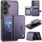 JEEHOOD J09 Buckle Card Bag MagSafe Magnetic Style RFID Leather Phone Case, For Galaxy S26 FE 5G, For Samsung Galaxy S26+ 5G, For Samsung Galaxy S26 Ultra 5G, For Samsung Galaxy S26 5G, For Galaxy S25 FE 5G, For Samsung Galaxy S25 5G                   ...