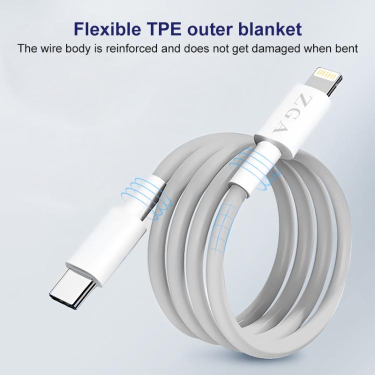 ZGA CB01 PD20W USB-C / Type-C to 8 Pin Fast Charging Data Cable