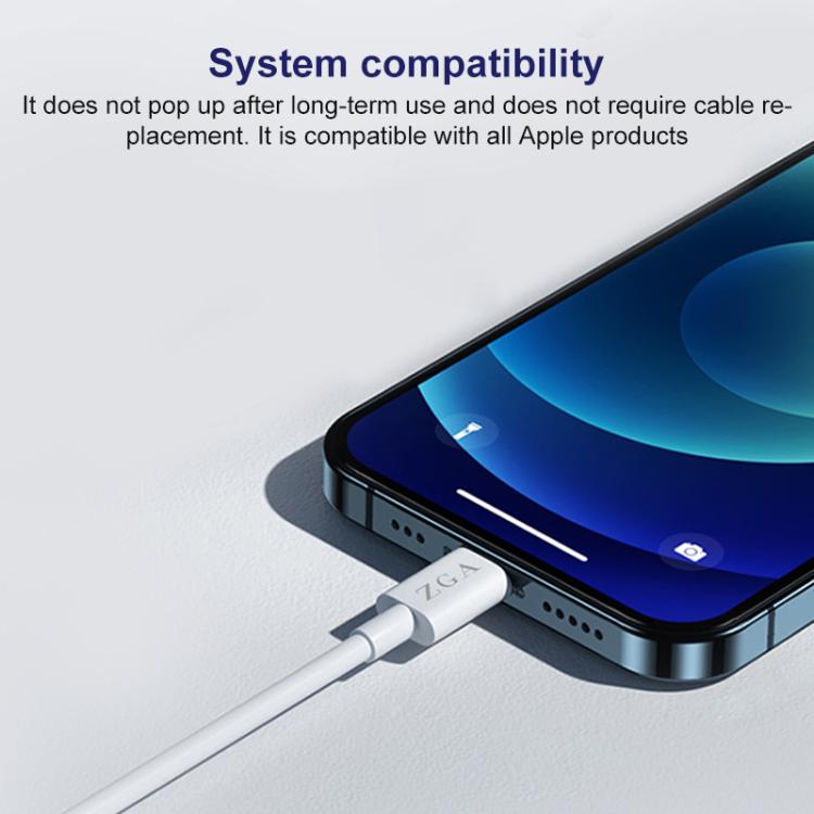 ZGA CB02 2.4A USB to 8 Pin Charging Data Cable