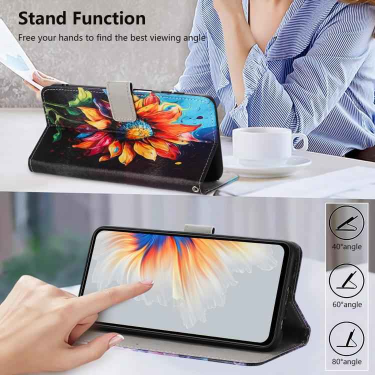 Color Drawing Pattern Leather Phone Case, For Samsung Galaxy S25+ / S24+ 5G, For Samsung Galaxy S25 Ultra 5G, For Samsung Galaxy S24 FE 5G, For Samsung Galaxy S24 Ultra 5G, For Samsung Galaxy S23 FE 5G, For Samsung Galaxy S23 Ultra 5G