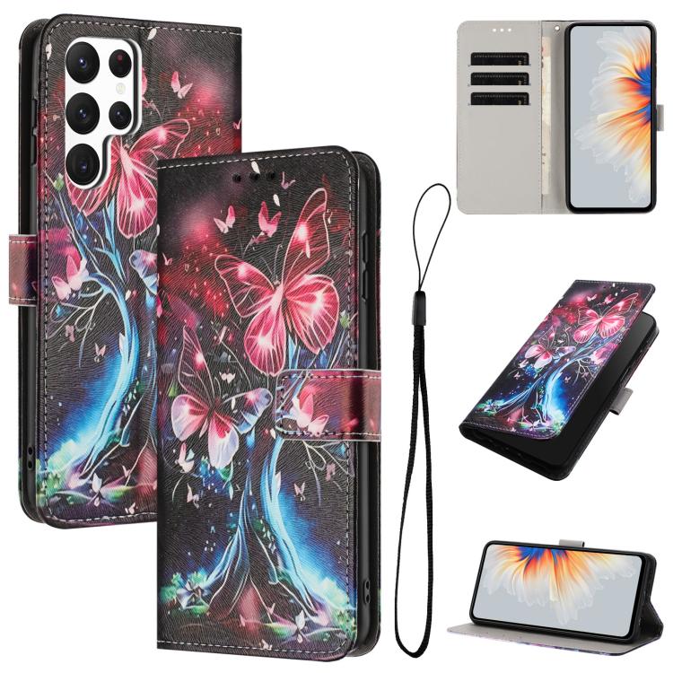 Color Drawing Pattern Leather Phone Case, For Samsung Galaxy S25+ / S24+ 5G, For Samsung Galaxy S25 Ultra 5G, For Samsung Galaxy S24 FE 5G, For Samsung Galaxy S24 Ultra 5G, For Samsung Galaxy S23 FE 5G, For Samsung Galaxy S23 Ultra 5G