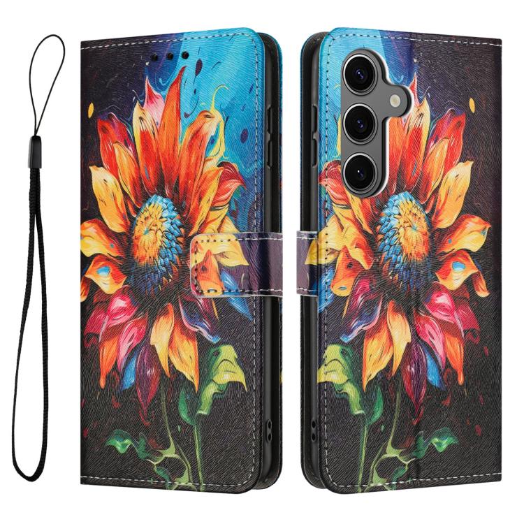 Color Drawing Pattern Leather Phone Case, For Samsung Galaxy S26+ 5G, For Samsung Galaxy S26 Ultra 5G, For Samsung Galaxy S26 5G, For Samsung Galaxy S25 FE 5G, For Samsung Galaxy S25 Edge 5G, For Samsung Galaxy S25 / S24 5G