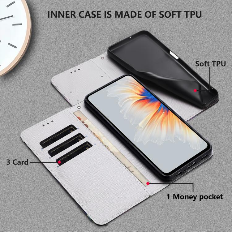 Color Drawing Pattern Leather Phone Case, For Samsung Galaxy S26+ 5G, For Samsung Galaxy S26 Ultra 5G, For Samsung Galaxy S26 5G, For Samsung Galaxy S25 FE 5G, For Samsung Galaxy S25 Edge 5G, For Samsung Galaxy S25 / S24 5G