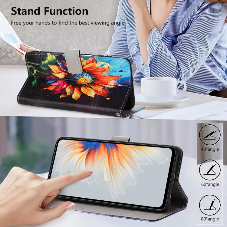 Color Drawing Pattern Leather Phone Case, For Samsung Galaxy S26+ 5G, For Samsung Galaxy S26 Ultra 5G, For Samsung Galaxy S26 5G, For Samsung Galaxy S25 FE 5G, For Samsung Galaxy S25 Edge 5G, For Samsung Galaxy S25 / S24 5G