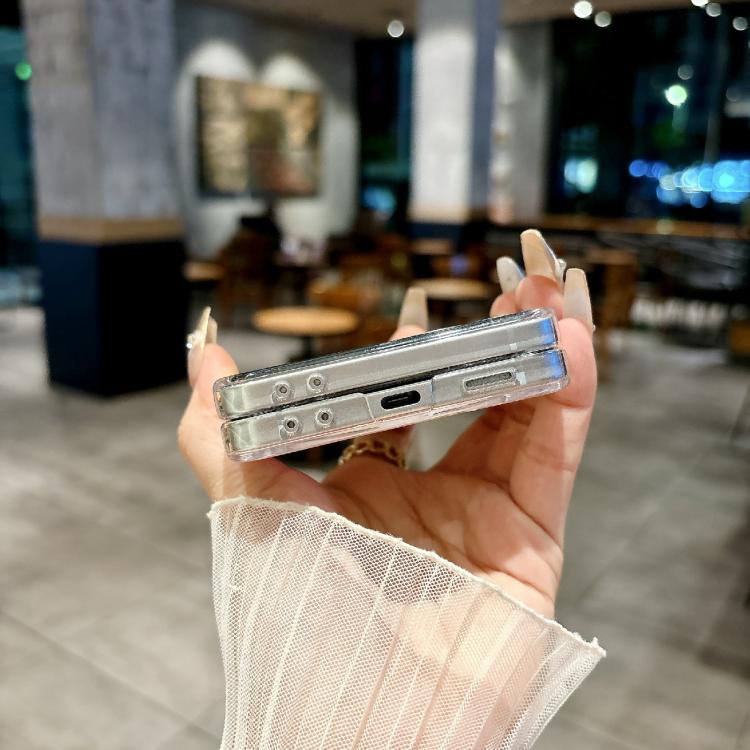 Side Buckle Axis Pearlescent Shell Texture Phone Case