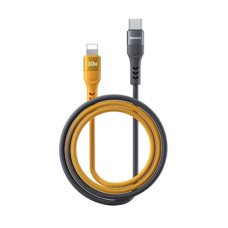 REMAX CB16 PD30W Type-C to 8 Pin Macaron Braided Fast Charging Data Cable, Length: 1.2m