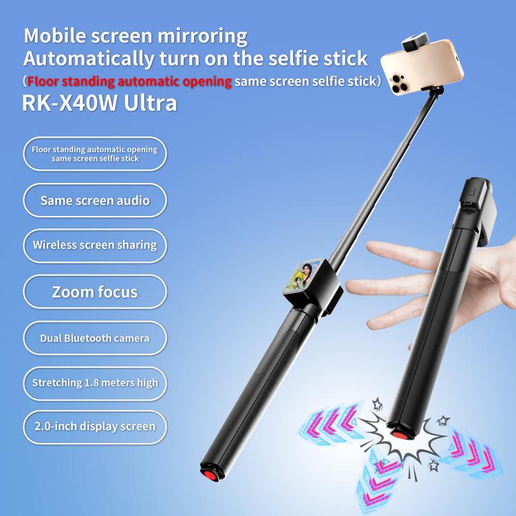 RK-X40W Integrated Floor Standing Screen Projector Selfie Stick