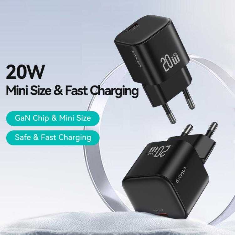USAMS CC260 20W GaN USB-C / Type-C Port Mini Fast Charger