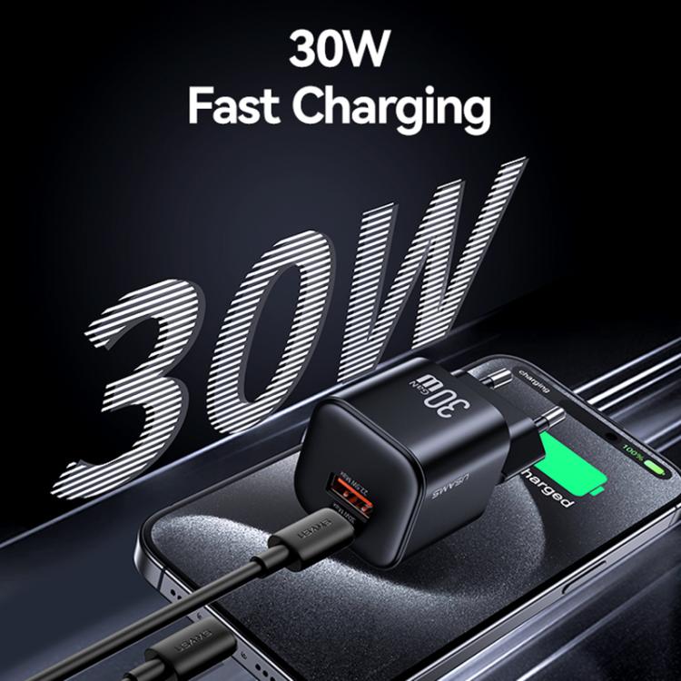USAMS CC263 30W GaN USB-C / Type-C, USB Dual-port Mini Fast Charger
