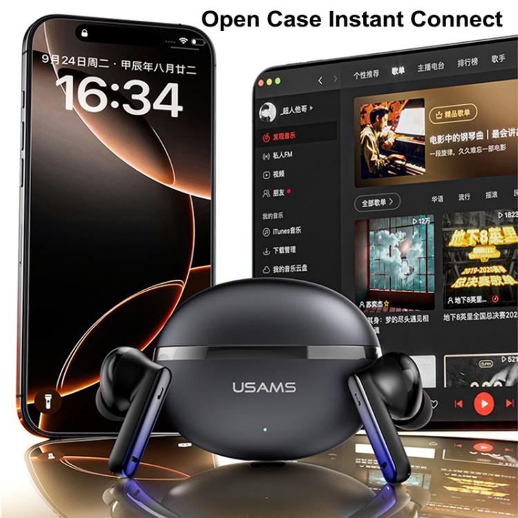 USAMS Echo E02 ANC and ENC In-Ear TWS Wireless Bluetooth Earphones