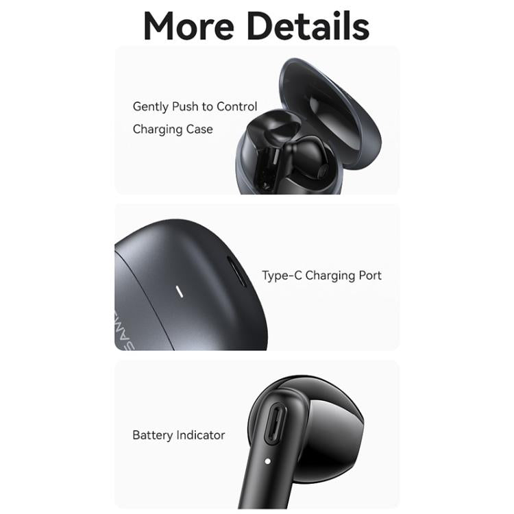 USAMS Echo E03 Half In-Ear TWS Wireless Bluetooth Earphones