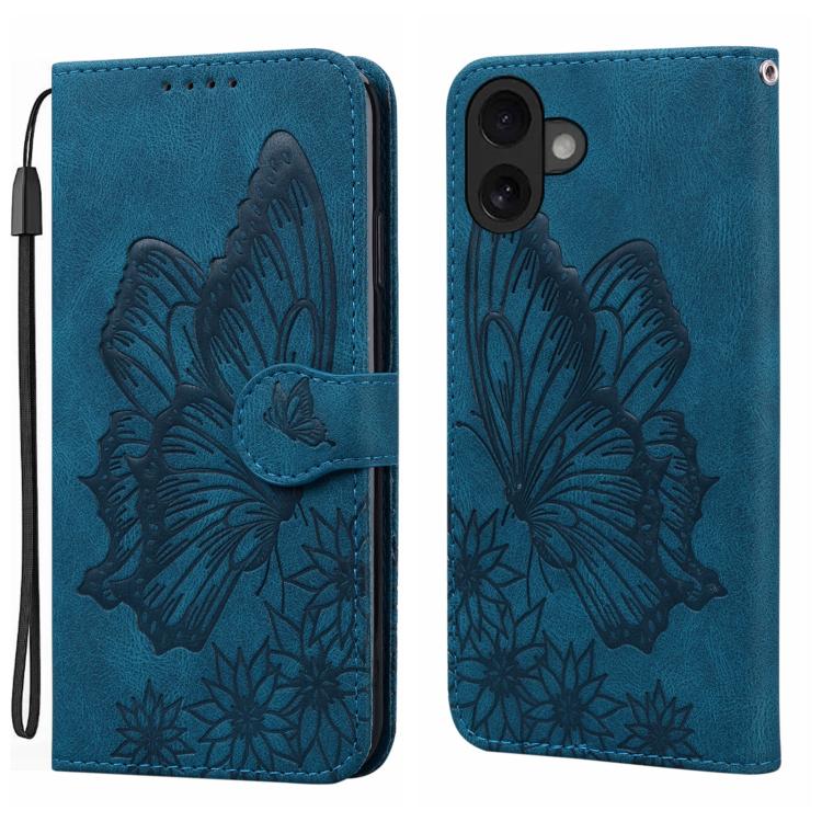 Retro Skin Feel Butterflies Embossing Horizontal Flip Leather Phone Case