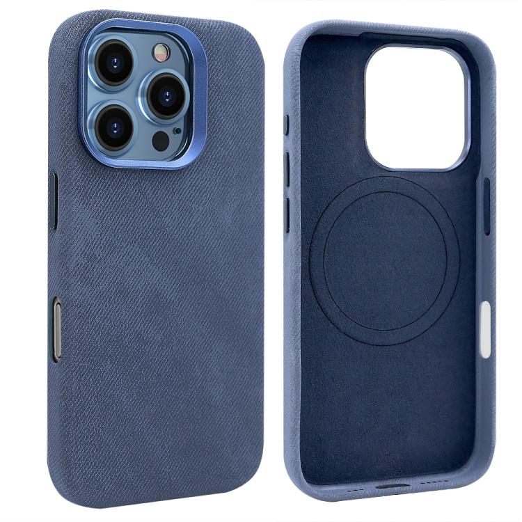 VIETAO Retro Denim Texture PU Leather MagSafe Phone Case