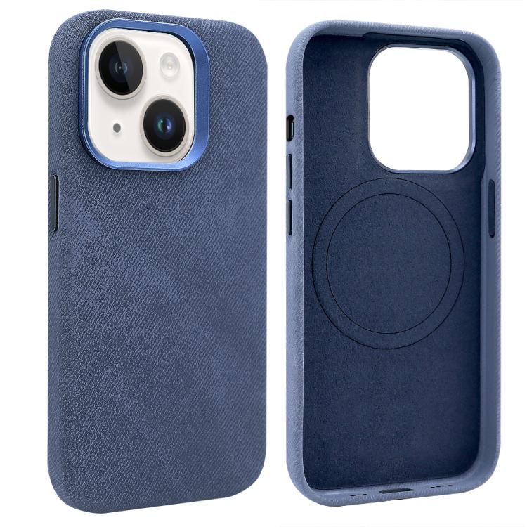VIETAO Retro Denim Texture PU Leather MagSafe Phone Case