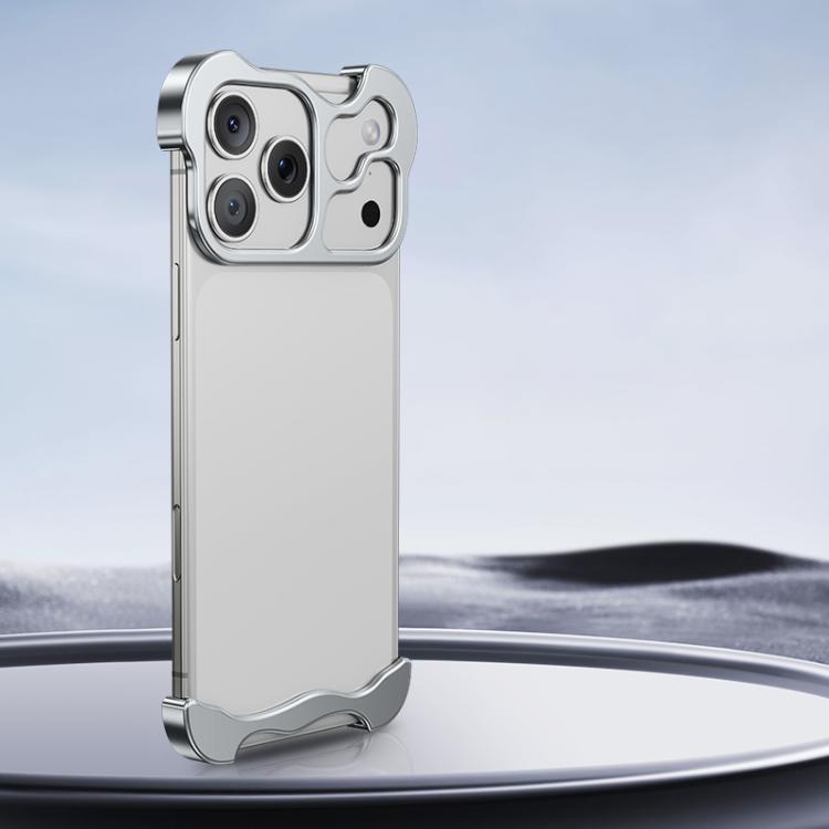 Frameless Metal Corner Pad Phone Case with Lens Film