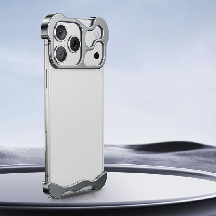 Frameless Metal Corner Pad Phone Case with Lens Film