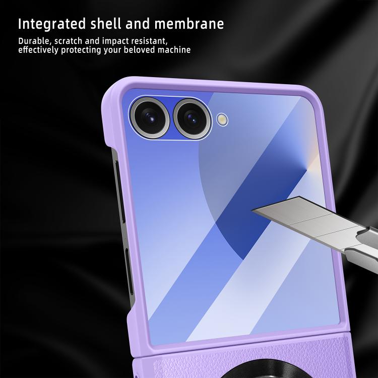 Integrated Invisible Bracket CD Texture Magnetic Litchi Skin Pasting Phone Case