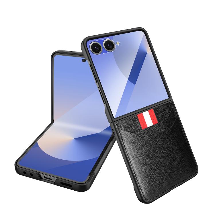 Integrated Webbing Card Slot Les Film Litchi Skin Pasting Phone Case