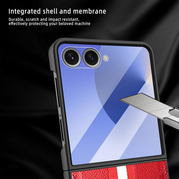 Integrated Webbing Card Slot Les Film Litchi Skin Pasting Phone Case