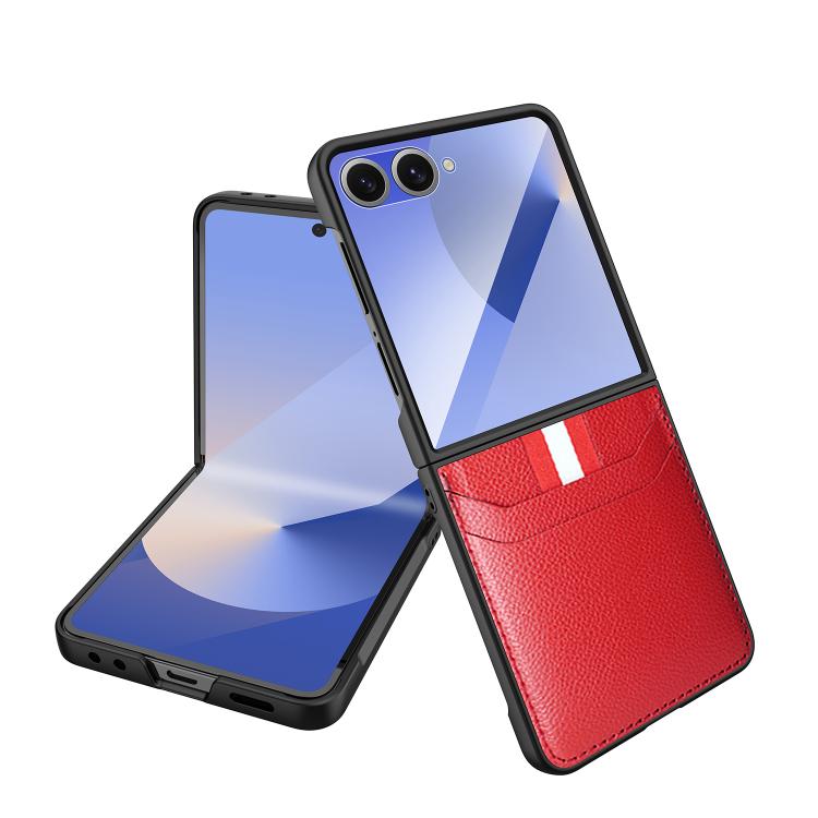 Integrated Webbing Card Slot Les Film Litchi Skin Pasting Phone Case