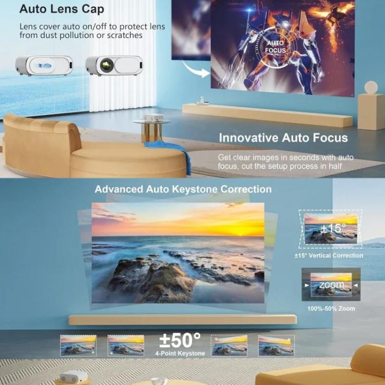 Cheerlux C16A Android Version 1920x1080P 450ANSI Smart Projector